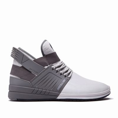 Női Supra SKYTOP V Magasszárú Cipő HU705624 Szürke/Sötét Szürke